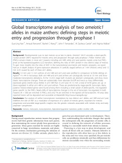 Global transcriptome analysis of twoameiotic1alleles in maize