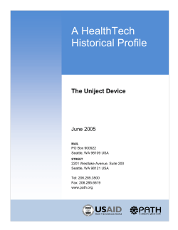 A HealthTech Historical Profile: The Uniject Device