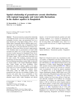 Spatial relationship of groundwater arsenic distribution with regional