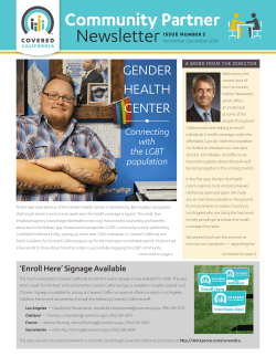 Community Partner NewsletterISSUE NUMBER 2