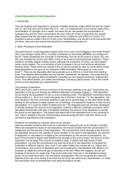 Overall Description of Acid Deposition