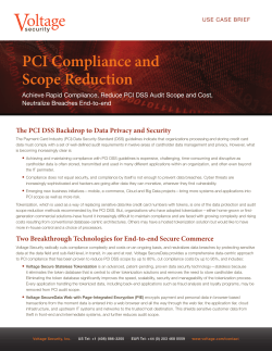 PCI Compliance and Scope Reduction - HPE Security