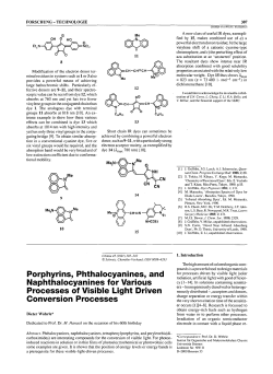 Porphyrins, Phthalocyanines, and
