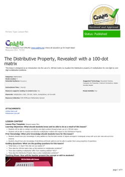 The Distributive Property, Revealed! with a 100-dot matrix