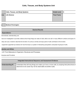 Cells, Tissues, and Body Systems Unit