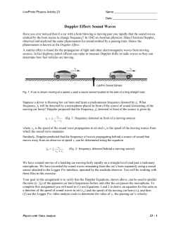 Doppler Effect: Sound Waves
