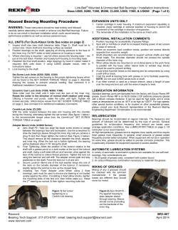 Link-Belt S/U/W/Y/CL200,U/Y300,U3K00 Series Ball Bearings
