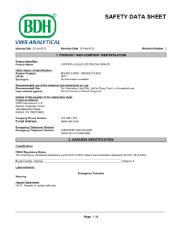 safety data sheet