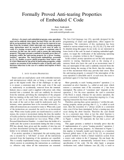 Formally Proved Anti-tearing Properties of Embedded C Code