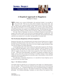 A Skeptical Approach to Happiness