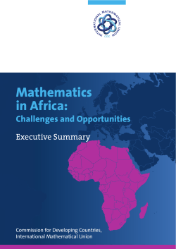 Mathematics in Africa - International Mathematical Union