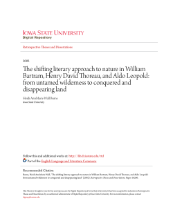 The shifting literary approach to nature in William Bartram, Henry