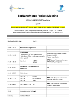 Agenda - SETNanoMetro