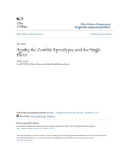 Apathy, the Zombie Apocalypse, and the Single Effect