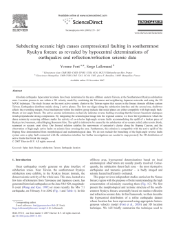 Subducting oceanic high causes compressional faulting in
