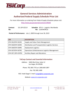 General Services Administration Authorized Federal Supply