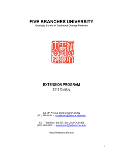 2015 Extension Catalog - Five Branches University