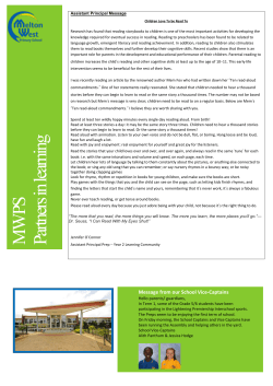 Partners in Learning N0.3 - Melton West Primary School