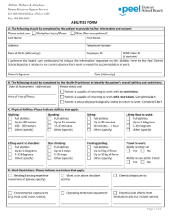 abilities form