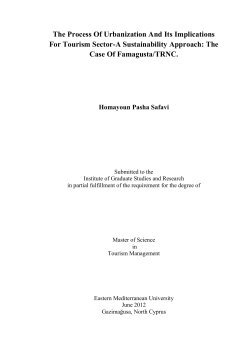 The Process Of Urbanization And Its Implications For Tourism Sector