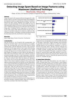 Detecting Image Spam Based on Image Features using