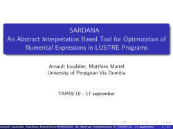 SARDANA : An Abstract Interpretation Based Tool for