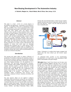 New Brazing Development In The Automotive Industry