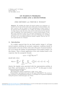 on waring`s problem: three cubes and a sixth power
