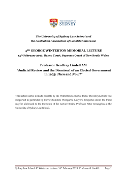 Judicial review and the dismissal of an elected government in 1975