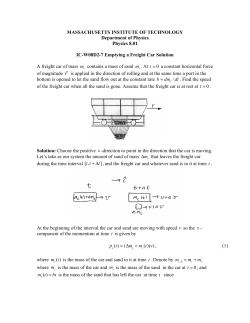 MASSACHUSETTS INSTITUTE OF TECHNOLOGY Department of
