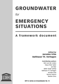 Groundwater for emergency situations: a framework