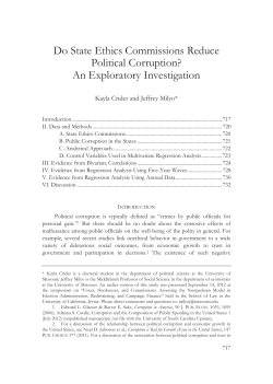 Do State Ethics Commissions Reduce Political Corruption?