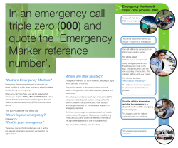 Emergency Markers - Emergency Services Telecommunications
