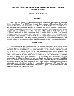 the influence of dam failures on dam safety laws