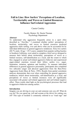 Fall in Line: How Surfers` Perceptions of Localism, Territoriality and