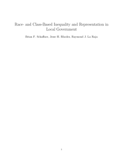 and Class-Based Inequality and Representation in Local Government