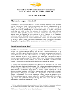 University of North Carolina Tomorrow Commission