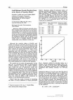 and Cu(II) on hydrogen peroxide photolys