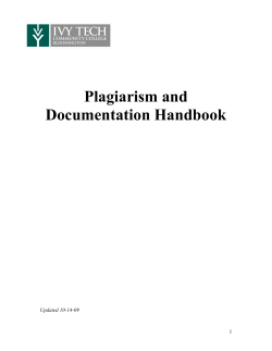 Plagiarism and Documentation Handbook