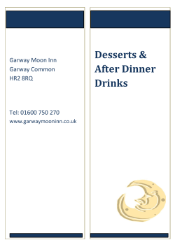 Deserts Menu 013 - The Garway Moon Inn