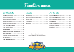 Function menu - Little Dynamos