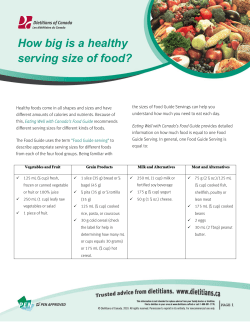 Healthy Serving Sizes - Health Stand Nutrition Consulting
