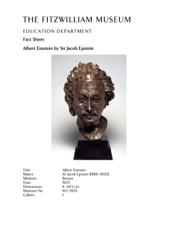 Bust of Albert Einstein - The Fitzwilliam Museum