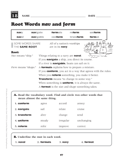 Root Words nav and form 18