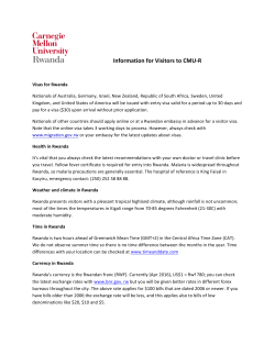 Information for Visitors to CMU-‐R