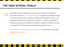 THE HIGH SCHOOL FINALS