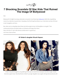 7 Shocking Scandals Of Star Kids That Ruined The