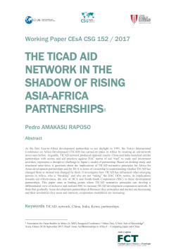 The TICAD Aid Network in the Shadow of Rising Asia-Africa