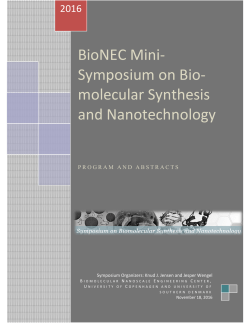 1st NAC Mini-Symposium on Nucleic Acid Chemistry