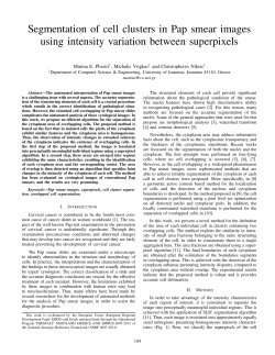 Segmentation of cell clusters in Pap smear images using intensity